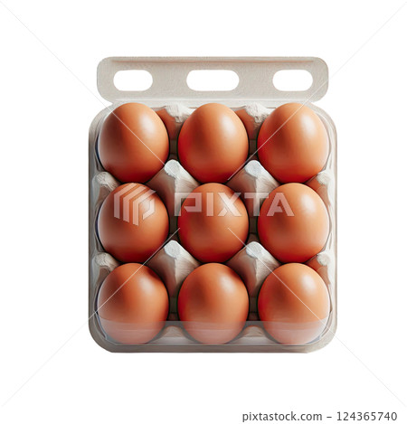 Organic brown eggs in egg tray or carton. Poultry eggs in food or breakfast carton. Organic brown eggs in egg tray or carton. Poultry eggs in food or breakfast carton. 124365740