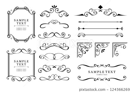 仿古復古框裝飾框 124366269