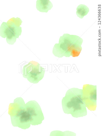 綠色水彩風格多彩花卉背景素材插畫 綠色水彩風格多彩花卉背景素材插畫 124366638