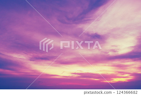 Colorful cloudy sky at sunset. Gradient color. Sky texture. Abstract nature background Colorful cloudy sky at sunset. Gradient color. Sky texture. Abstract nature background 124366682