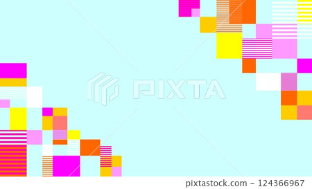 幾何圖案框架,正方形,邊框,藍色 幾何圖案框架,正方形,邊框,藍色 124366967