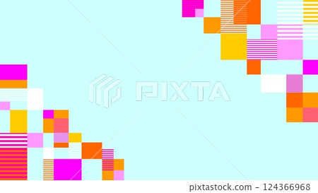 幾何圖案框架，正方形，邊框，藍色 124366968