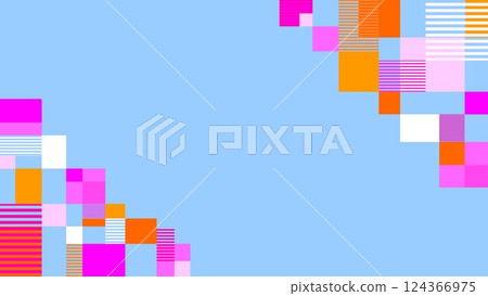 Geometric pattern frame, square, border, blue Geometric pattern frame, square, border, blue 124366975