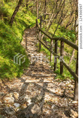 Pathway at Cadini del Brenton, Dolomites, Italy Pathway at Cadini del Brenton, Dolomites, Italy 124366997