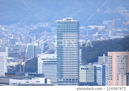 Hiroshima cityscape (view from the top of Mount Kogane) 124367472