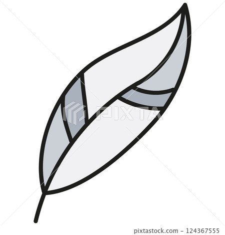 boho groovy easter Illustration of a stylized feather with intricate details. in doodle color line style boho groovy easter Illustration of a stylized feather with intricate details. in doodle color line style 124367555