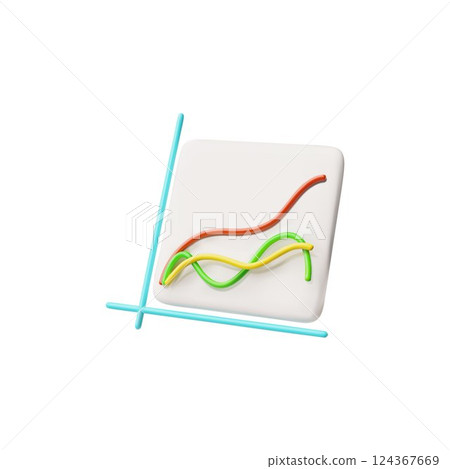 3D Vector Colorful Line Graph for Financial Analysis. 3D Vector Colorful Line Graph for Financial Analysis. 124367669