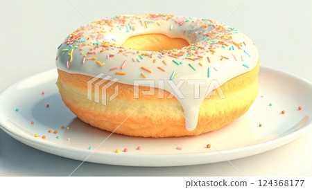 Indulgent Sugar Coated Pastry 124368177