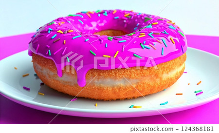 Indulgent Sugar Coated Pastry 124368181