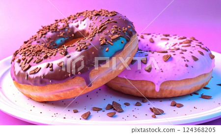 Indulgent Sugar Coated Pastry 124368205