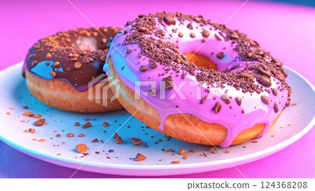 Indulgent Sugar Coated Pastry 124368208