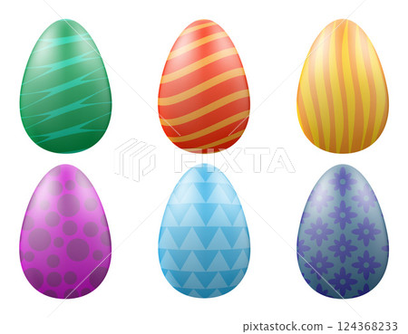 easter eggs are an attribute and decoration of the holiday vector illustration easter eggs are an attribute and decoration of the holiday vector illustration 124368233