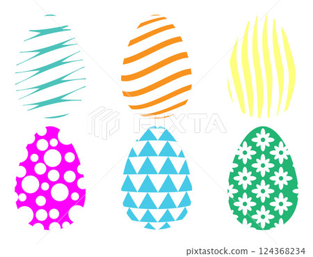 easter eggs are an attribute and decoration of the holiday vector illustration 124368234