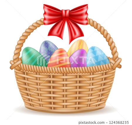 easter eggs are an attribute and decoration of the holiday vector illustration easter eggs are an attribute and decoration of the holiday vector illustration 124368235