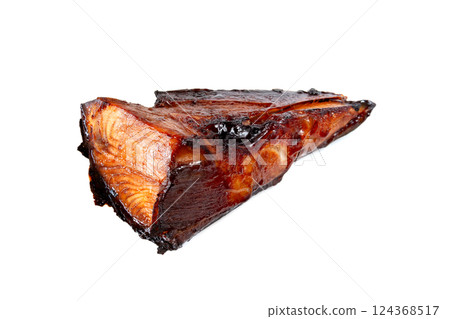 照燒鮪魚頭肉（kama）[白色背景，剪切] 124368517