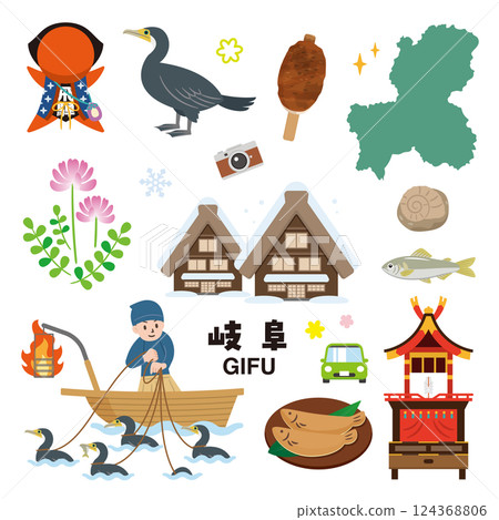 Gifu illustration set 124368806