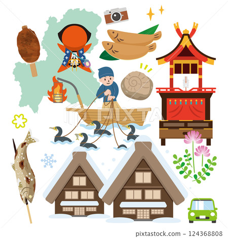 Gifu illustration set 124368808