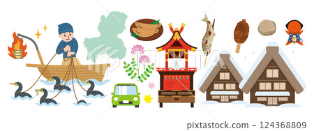 Gifu illustration set 124368809
