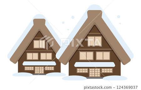 白川鄉積雪的插圖 124369037