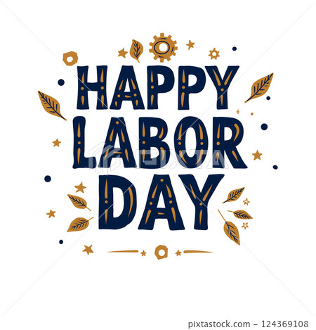 Happy labor Day typography design. Vector greeting card. Happy labor Day typography design. Vector greeting card. 124369108