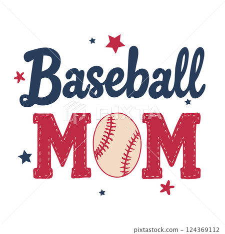 Happy Mothers Day typography design. Hand drawn vector greeting card. 124369112