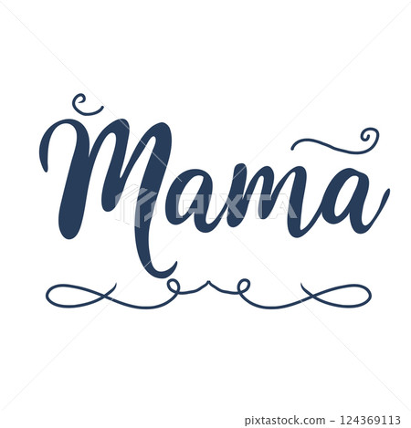 Happy Mothers Day typography design. Hand drawn vector greeting card. 124369113