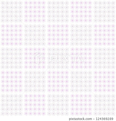 以芝櫻花為主題的格紋圖案的壁紙插圖 124369289