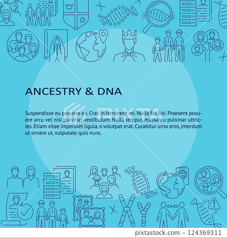 Ancestry and DNA poster template 124369311
