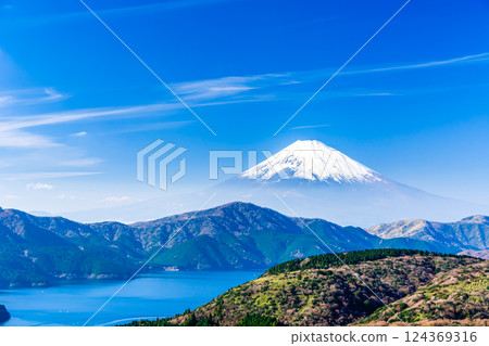 Mount Fuji as seen from Hakone Daikanzan Observatory 124369316