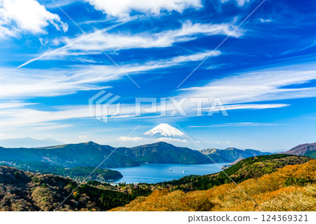 從箱根大觀山瞭望台眺望富士山 124369321