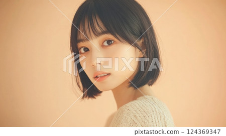 美麗的女人肖像 124369347