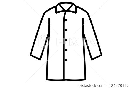 Men's travel coat, clothing simple line icon (black and white) Men's travel coat, clothing simple line icon (black and white) 124370112