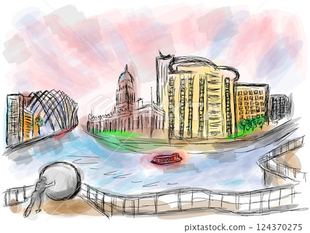 leeds abstract vector illustration 124370275