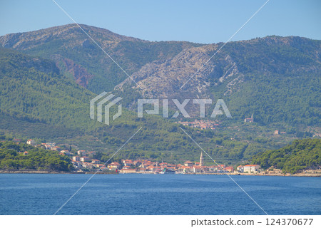 Jelsa old town on the Adriatic island of Hvar in the county of Split-Dalmatia in Croatia Jelsa old town on the Adriatic island of Hvar in the county of Split-Dalmatia in Croatia 124370677