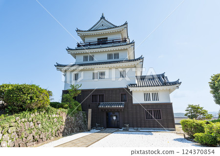 Hirado Castle in a clear day in Hirado City, Nagasaki Prefecture 124370854