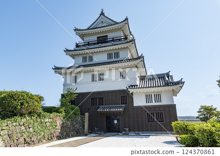 Hirado Castle in a clear day in Hirado City, Nagasaki Prefecture 124370861
