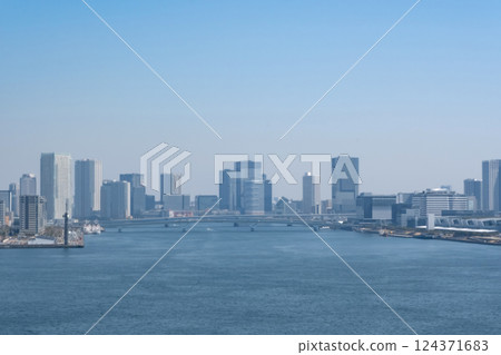 View of Harumi Pier from Rainbow Bridge View of Harumi Pier from Rainbow Bridge 124371683