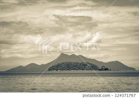 Mangrove and Pouso beach on tropical island Ilha Grande Brazil. 124371767