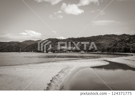 Mangrove and Pouso beach on tropical island Ilha Grande Brazil. 124371775