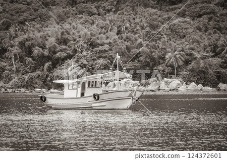 Boats ships Boat Mangrove and Pouso beach Ilha Grande Brazil. Boats ships Boat Mangrove and Pouso beach Ilha Grande Brazil. 124372601