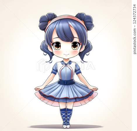 Chibi 人物芭蕾舞女演員插圖素材 124372734