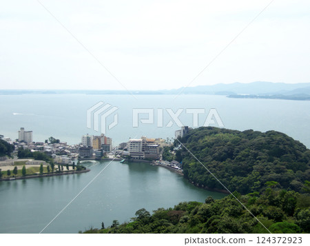從觀景台俯瞰立山寺的街道 從觀景台俯瞰立山寺的街道 124372923