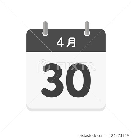 4 月 30 日日曆圖示 - 帶有日期 4/30 的日本日曆插圖素材 4 月 30 日日曆圖示 - 帶有日期 4/30 的日本日曆插圖素材 124373149
