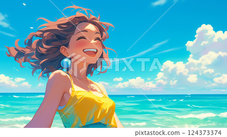 一個泳裝女士 124373374