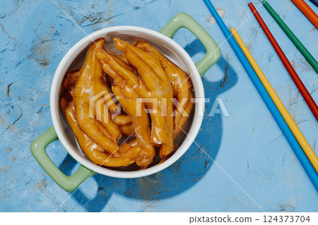 casserole with some asian boneless chicken feet casserole with some asian boneless chicken feet 124373704