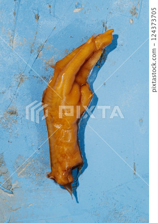 asian chicken foot coated in gelatin asian chicken foot coated in gelatin 124373705