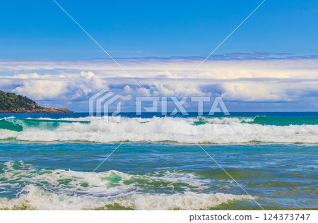 Praia Lopes Mendes beach on tropical island Ilha Grande Brazil. 124373747