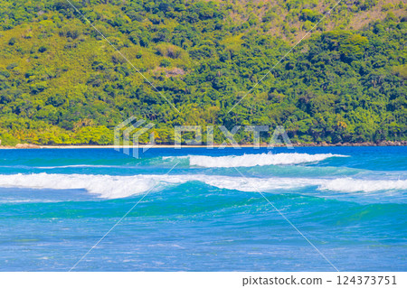Strong waves Praia Lopes Mendes beach Ilha Grande island Brazil. Strong waves Praia Lopes Mendes beach Ilha Grande island Brazil. 124373751