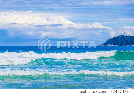 Strong waves Praia Lopes Mendes beach Ilha Grande island Brazil. Strong waves Praia Lopes Mendes beach Ilha Grande island Brazil. 124373754