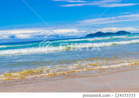 Praia Lopes Mendes beach on tropical island Ilha Grande Brazil. 124373755